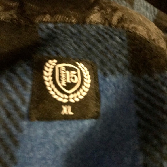 Worksite Blue and Black Button Up Flannel- XL - Picture 4 of 7